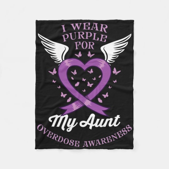 Manta Polar Uso Púrpura Para Mi Conciencia De La Sobredosis De (Anverso)