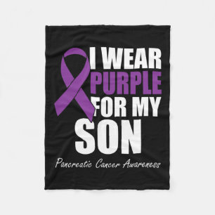 Manta Polar Uso Púrpura Para Mi Hijo Awarene De Cáncer Pancreá
