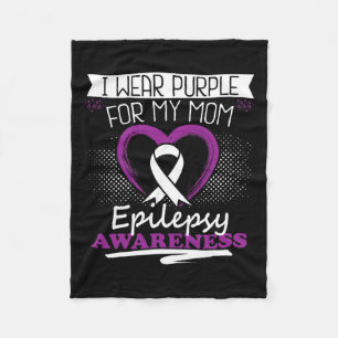 Manta Polar Uso Púrpura Para Mi Mamá El Día De La Epilepsia...