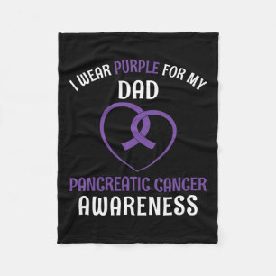 Manta Polar Uso Púrpura Para Mi Papá Awarene De Cáncer Pancreá