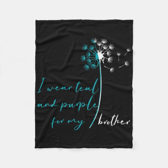 Manta Polar Uso Verde azulado Y Morado Para Mi Hermano Suicidi (Anverso)