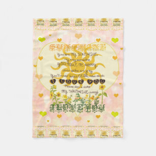 Manta Polar Usted es mi corazón de la sol