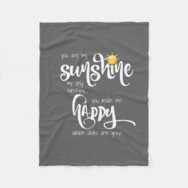 Manta Polar Usted es mi sol, suavemente gris