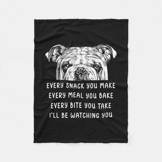 Manta Polar Usted Hace Cada Comida Que Hace Bulldog Inglés (Anverso)