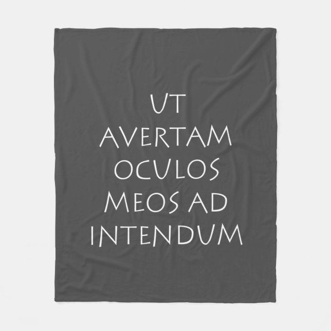 Manta Polar Ut avertam oculos meos ad intendum (Anverso)