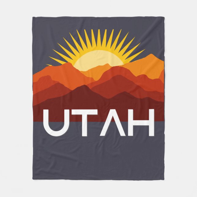 Manta Polar Utah Retro Vintage Desert Sunset (Anverso)