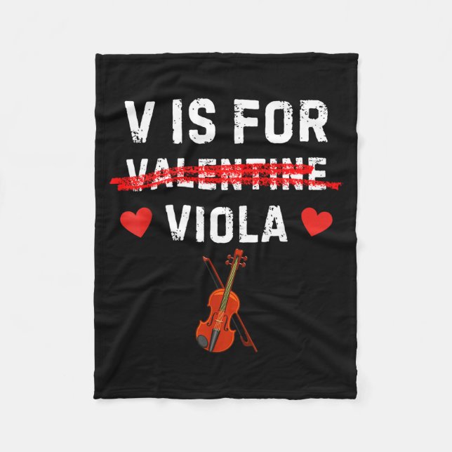 Manta Polar V Is For Viola Funny Violist Music Valentine  (Anverso)