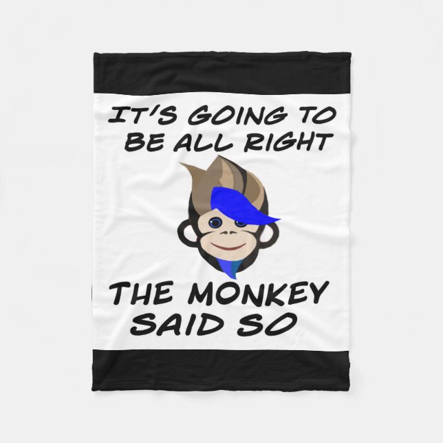 Manta Polar Va a estar bien el mono Fleece Blanket (Anverso)