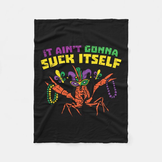 Manta Polar Va A Suck Crawfish Funny Mardi Gra (Anverso)