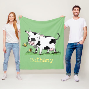 Manta Polar Vaca corta en ilustracion personalizado de campo v