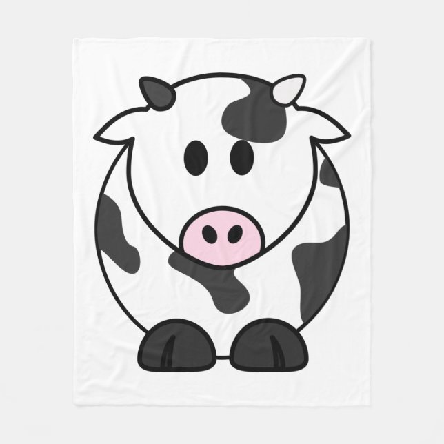 Manta Polar Vaca lechera adorable (Anverso)
