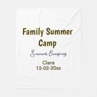 Manta Polar Vacaciones de camping familiar personalizadas agre