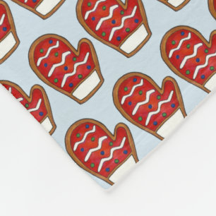 Manta Polar Vacaciones de cookie de Navidades de impresión Red