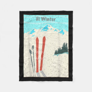 Manta Polar Vacaciones de invierno Navidad Ski Navidad Ski Esq