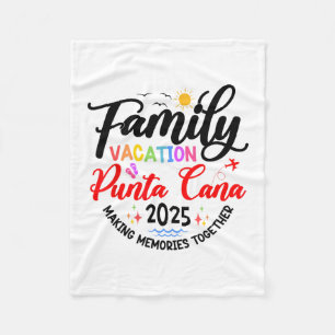 Manta Polar Vacaciones Familiares en Punta Cana 2025 Camisetas