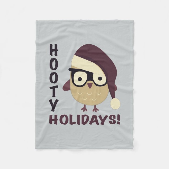 Manta Polar ¡Vacaciones Hipster Hooty! (Anverso)