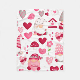Manta Polar Valentine Gnome Fleece Blanket