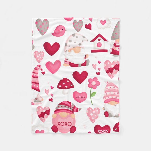 Manta Polar Valentine Gnome Fleece Blanket (Anverso)