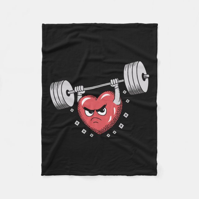 Manta Polar Valentine Heart Lifting Pesos Graciosos (Anverso)