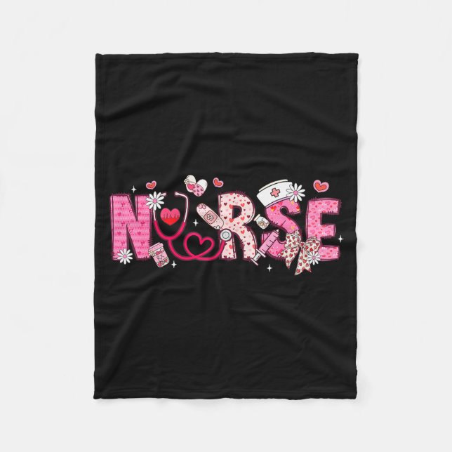 Manta Polar Valentine Nicu Icu Er Rn Nurse Scrub Top Women Gir (Anverso)