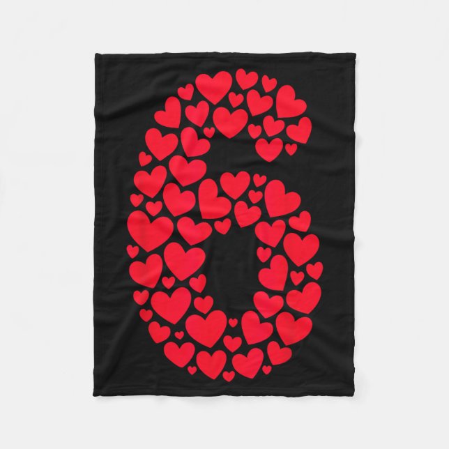 Manta Polar Valentine’s Day 67 Filled With Heart Funny Six Sev (Anverso)