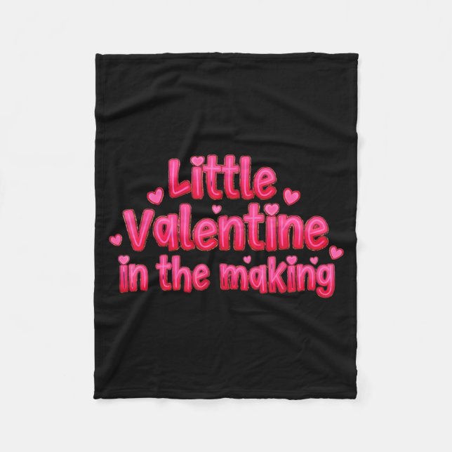 Manta Polar Valentines Day Pregnancy Announcement Little Valen (Anverso)