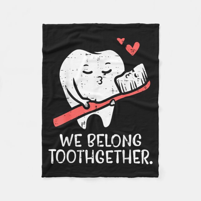 Manta Polar Valentines Day Tooth Brush We Belong Together Dent (Anverso)