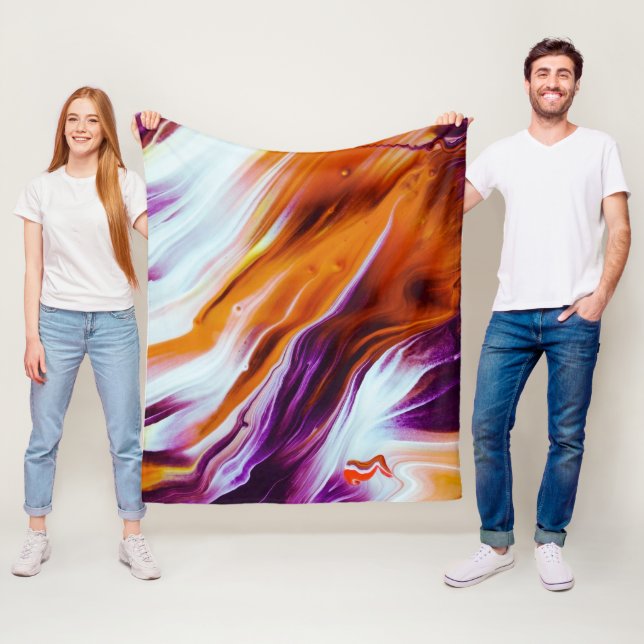 Manta Polar Valle naranja y Morado (In situ)