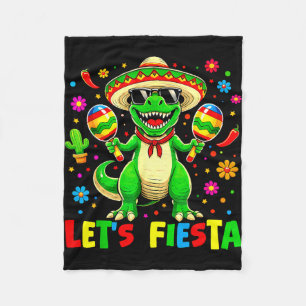 Manta Polar Vámonos fiesta dinosaurio cinco de mayo chicos niñ