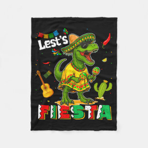 Manta Polar Vamos a fiesta dino mexicano trex cinco de mayo
