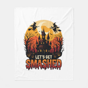 Manta Polar Vamos a romper Halloween Castillo Embrujado Brujas