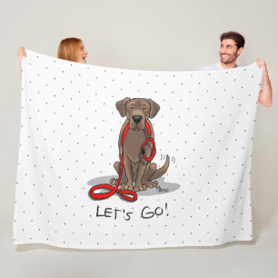 Manta Polar ¡Vamos! Chocolate Lab Labrador Retriever