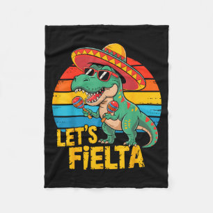 Manta Polar Vamos fiesta dino dinosaurio retro cinco de mayo 