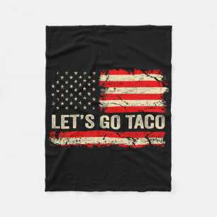 Manta Polar Vamos Taco Divertido Retro Bandera De EE. UU. Vamo