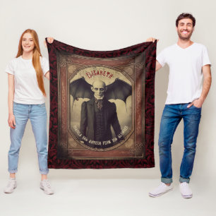 Manta Polar Vampiro vintage Drácula gótica de Halloween