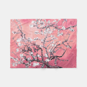 Manta Polar Van Gogh Almond Blossom color rosa