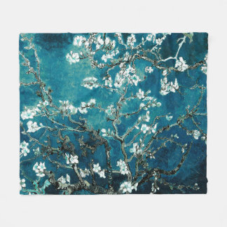 Manta Polar Van Gogh Almond Blossoms Oscuro Verde azulado