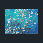 Manta Polar Van Gogh Almond Blossoms turquesa brillante<br><div class="desc">Flores de almendras de Vincent Van Gogh alteración del color copyright 2Sweet4wordsDiseños/ PureVintage Love Consiga la belleza de la querida Florencia de Almendros de Van Gogh en los colores que concuerdan con su casa.</div>