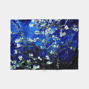 Manta Polar Van Gogh Almond Blossoms Vibrant Blue