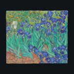 Manta Polar Van Gogh Irises. Impresionismo floral vintage azul<br><div class="desc">Una manta de lana "Irises" de Van Gogh. El arte del impresionismo floral azul.</div>