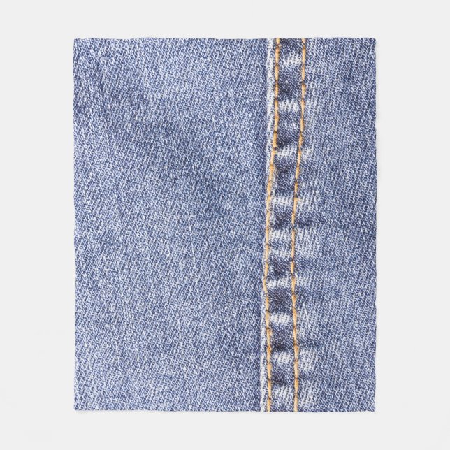 Manta Polar Vaqueros azules: textura de coser detallada. (Anverso)