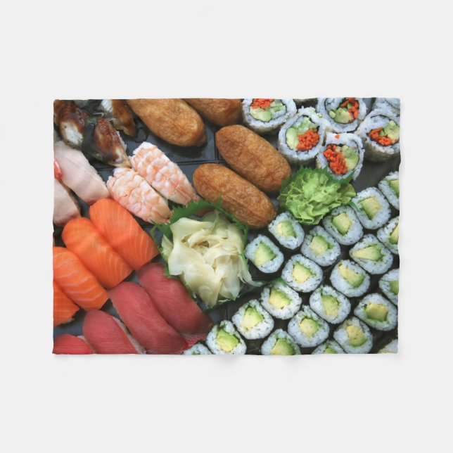 Manta Polar Variedad de favoritos del sushi japonés (Frente (Horizontal))
