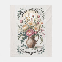 Vase con Florals Crecer con Grace Quote