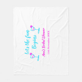 Manta Polar Vaso de vid de parra rosa azul despedida de solter