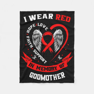 Manta Polar Ve Rojo En Memoria De La Enfermedad Del Corazón De