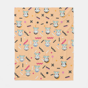 Manta Polar Vector de patrón sin soldadura de perro