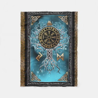 Manta Polar Vegvisir Yggdrasil Runas Vikingas Nórdicas