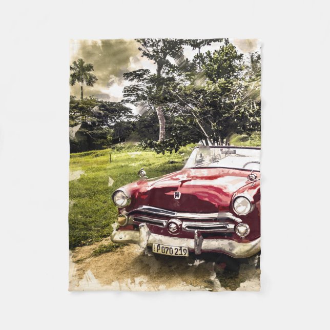 Manta Polar Vehículo viejo viejo viejo de Hot Rod (Anverso)