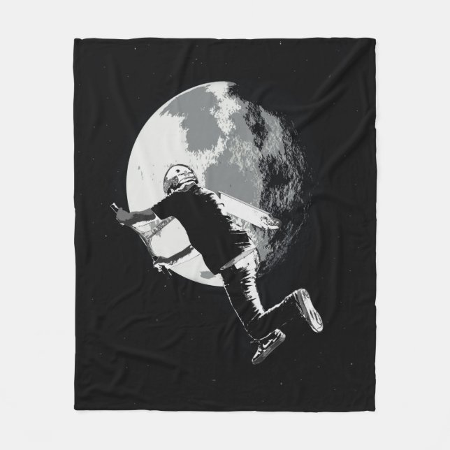 Manta Polar Vela por la luna - Golpe de moto (Anverso)