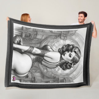 Manta Polar Velaria Retro Edad Pin Up Retrato Chica